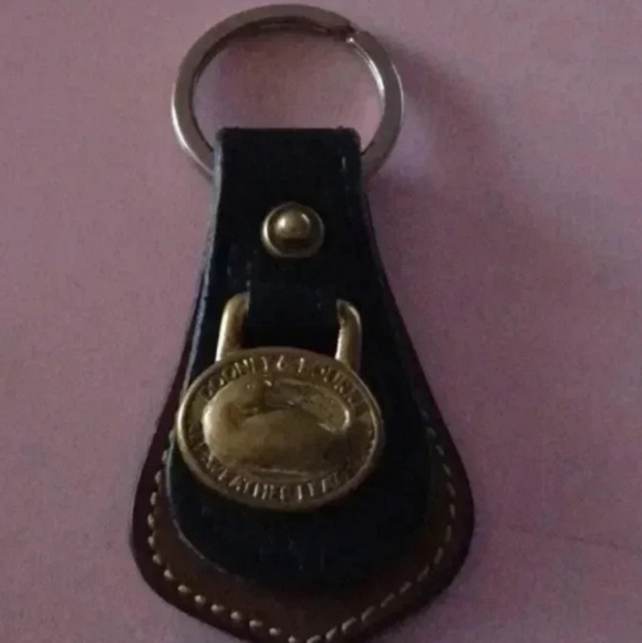 Dooney & Bourke Accessories - 🌹DB Keychain black and brown leather  and gold collor accents